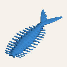 Fish-bone tuile sheet mold (4 cavities)